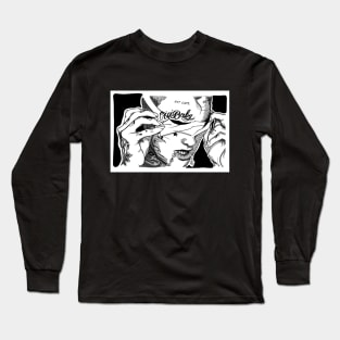 Lil Peep Bitmap Design Long Sleeve T-Shirt